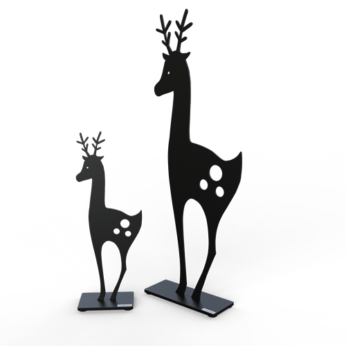 Deer black in different sizes