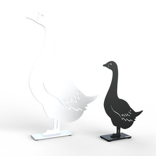Goose in different colors and sizes