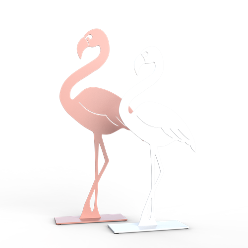 Flamingo in different colors and sizes