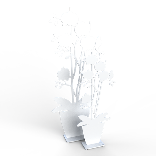 Orkidé vit och svart