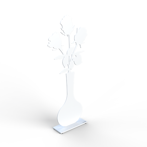 Roses in vase white