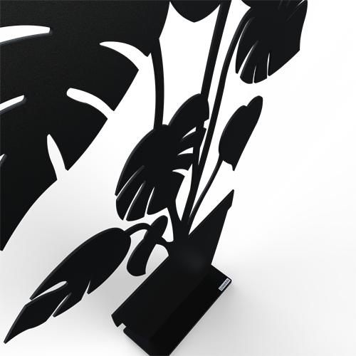 Monstera black detailed