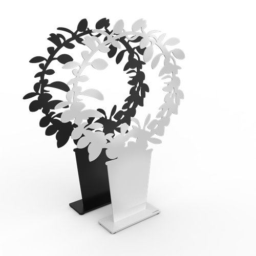 Hoya på båge svart och vit