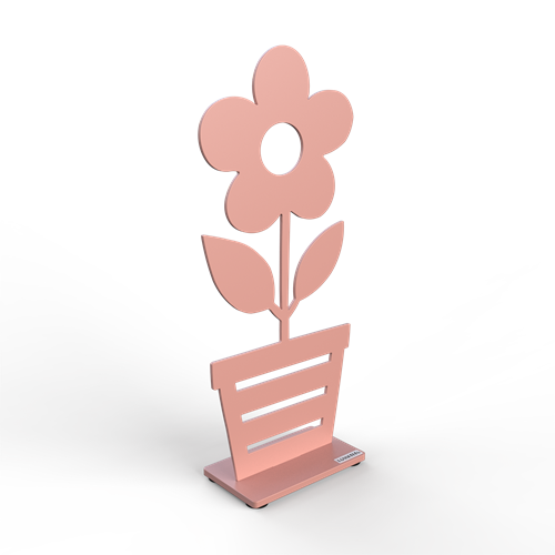 Flower in pot light pink