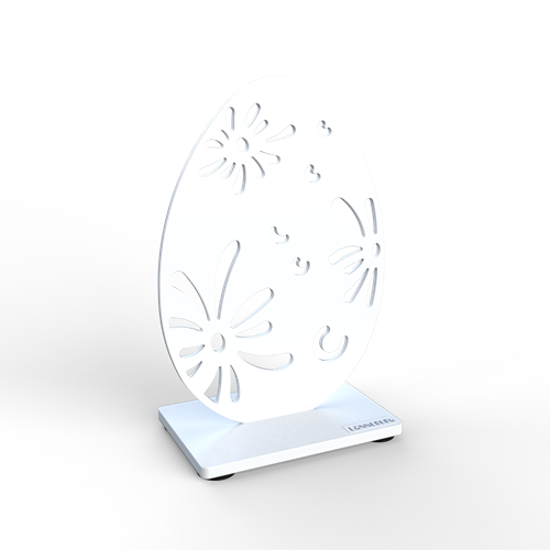 Egg with pattern white