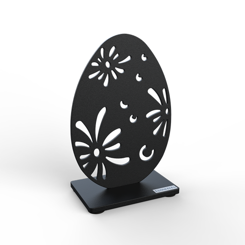 Egg with pattern black