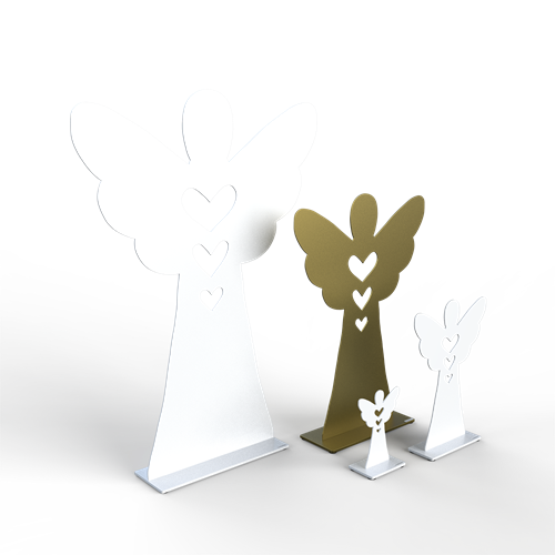 Angel heart in different colors and sizes