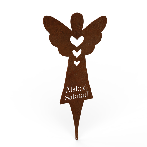 Ängel med spets Corten 20 cm