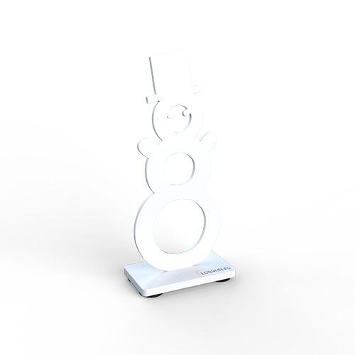 Snögubbe vit struktur 15cm