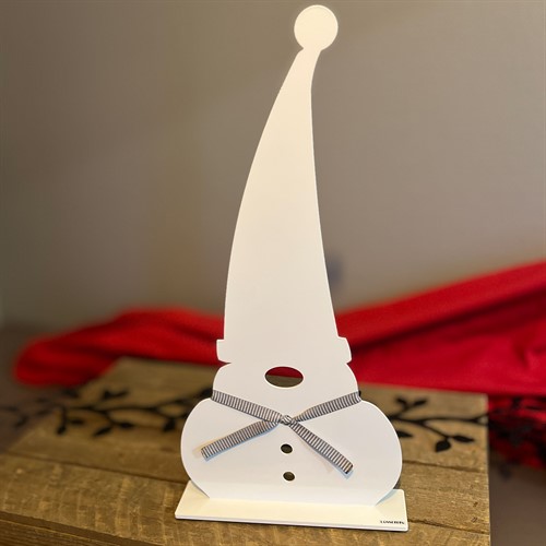 Tomte i luva vit 50cm