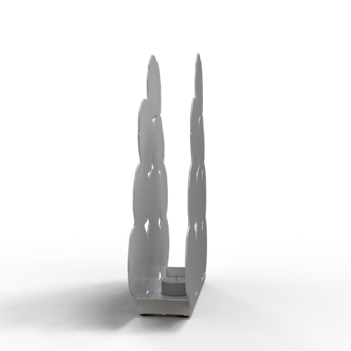 Snow lantern with candles