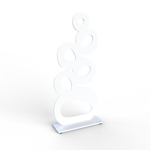 Krumelur 6-ringar vit