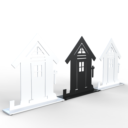 Boatshed black and white