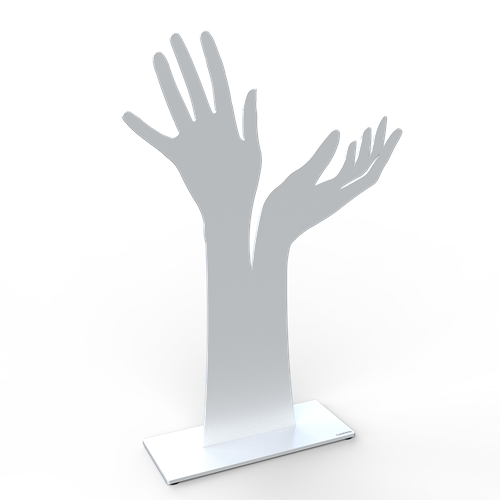 Smyckeshållare vit 50 cm