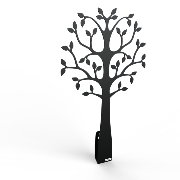 Tree Lonneberg wall mounted 50 cm black structure