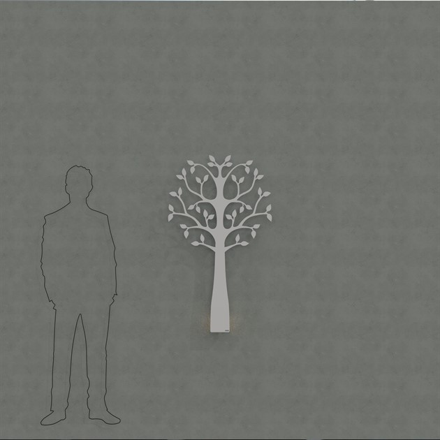 Tree Lonneberg wall mounted 120 cm white