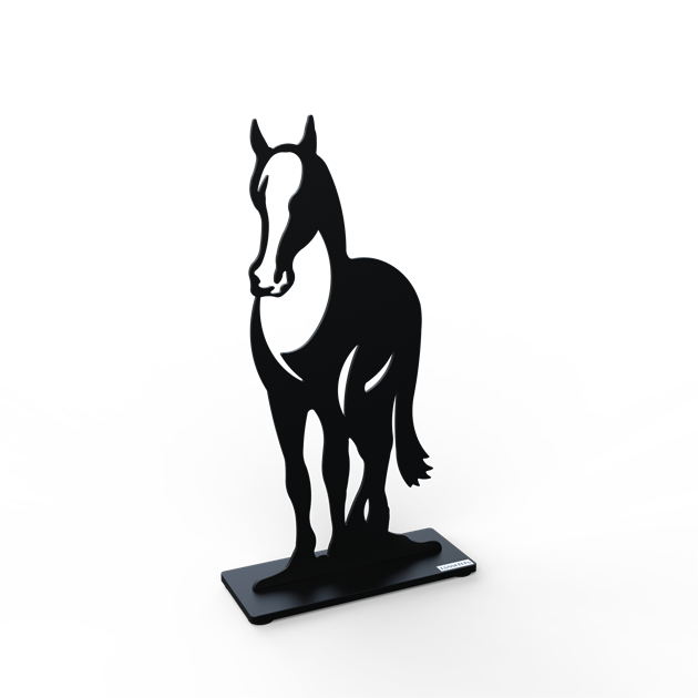 Horse 30 cm black structure