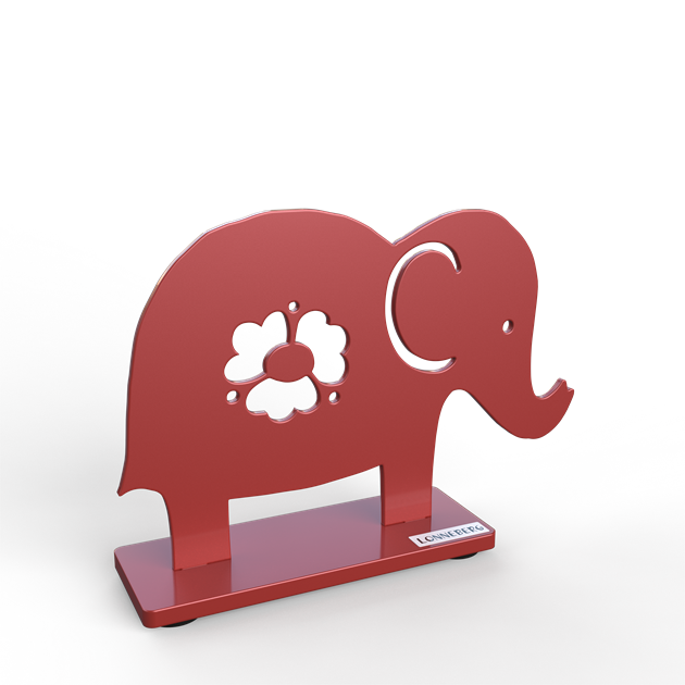 Elephant 10 cm Pearl ruby red