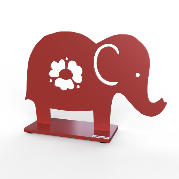 Elephant 20 cm Pearl ruby red
