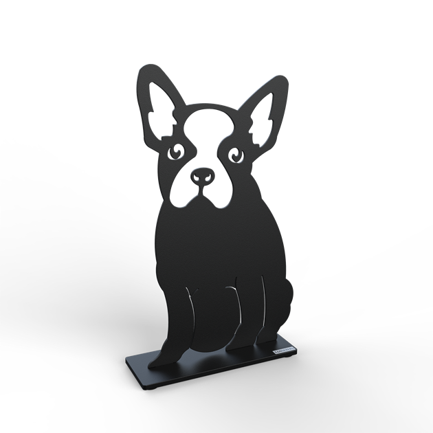 Dog 15 cm black structure