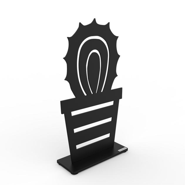 Cactus ball 30 cm black structure