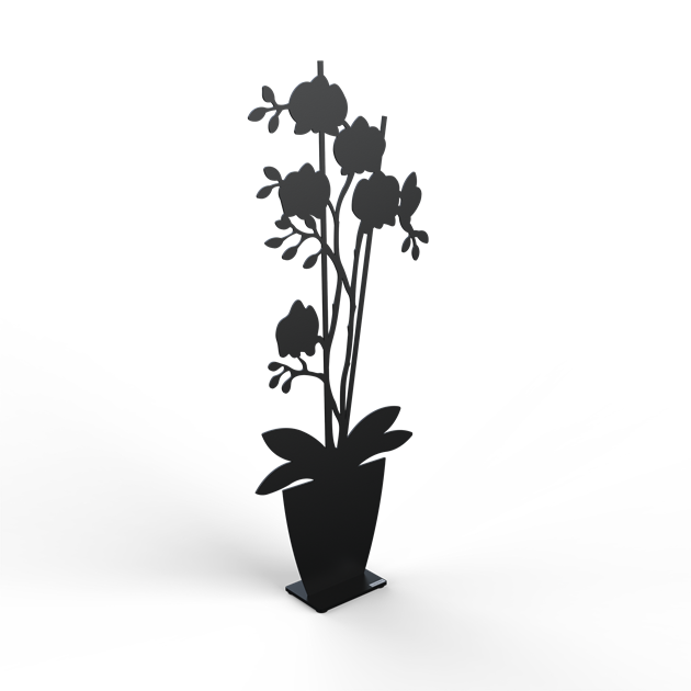 Orchid 70 cm black structure