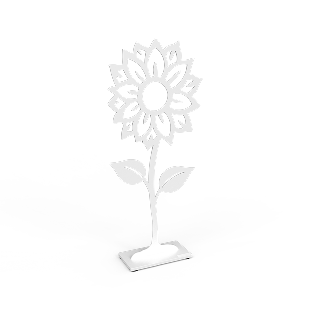 Sunflower 40 cm white