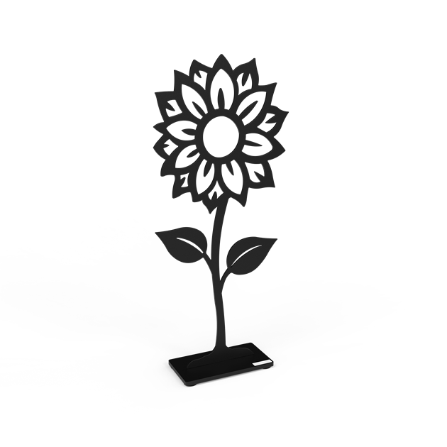 Sunflower 40 cm black structure