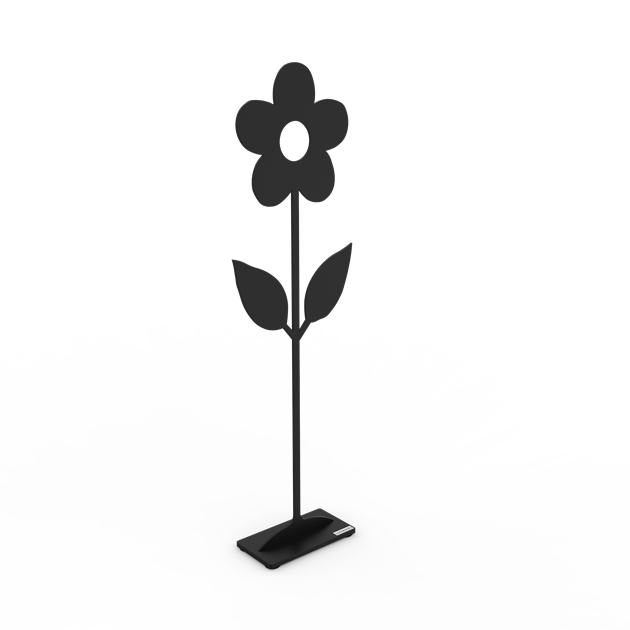 Flower 50 cm black structure