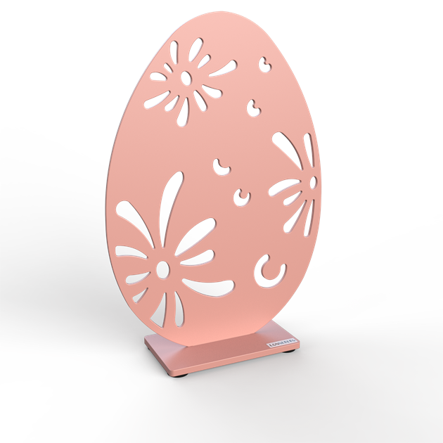 Egg with pattern 25 cm light pink