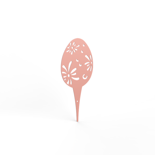 Egg on stick 8 cm light pink