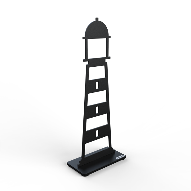 Lighthouse 15 cm black structure