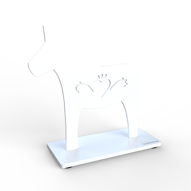 Dala-Horse 15 cm white