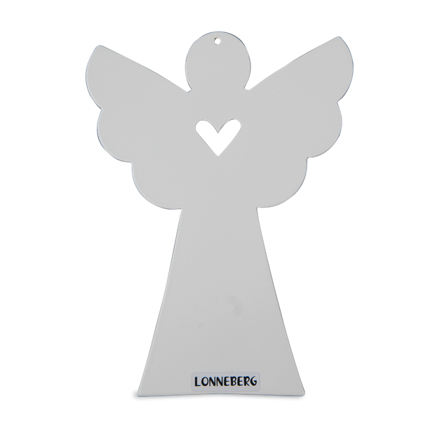Angel hanging 8 cm white