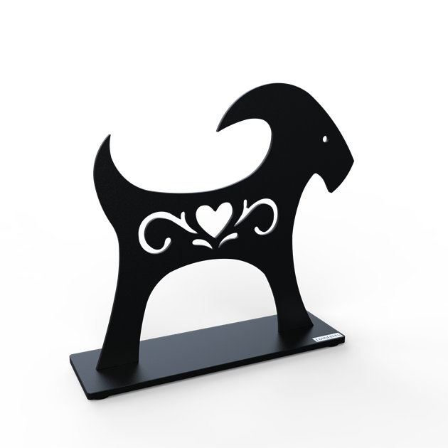Goat 20 cm black structure