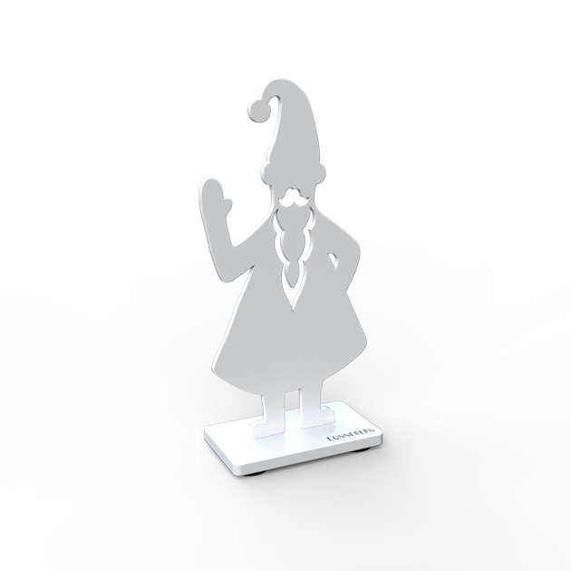 Santa Claus 15 cm white