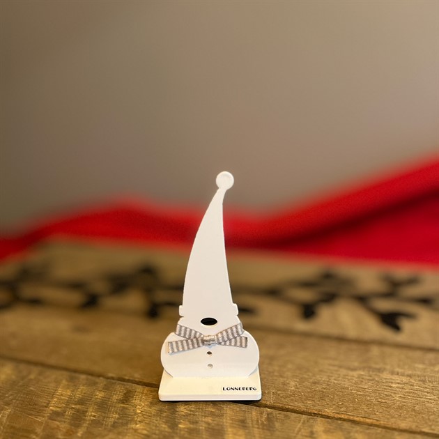 Gnome in a hood 15 cm white