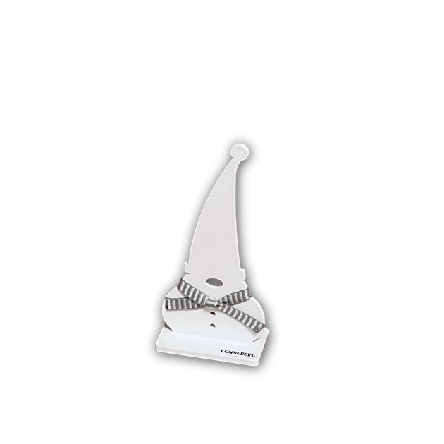 Gnome in a hood 15 cm white