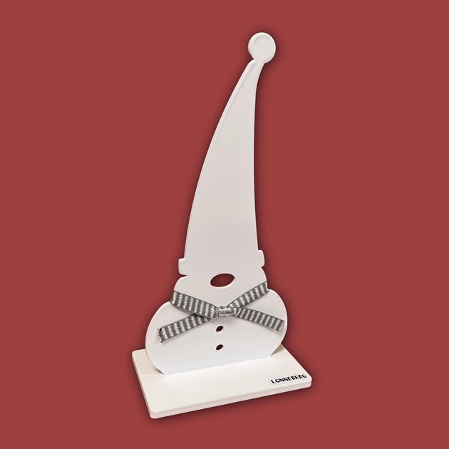 Gnome in a hood 20 cm white