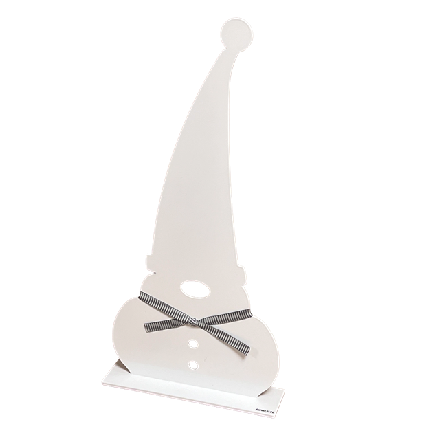 Gnome in a hood 50 cm white