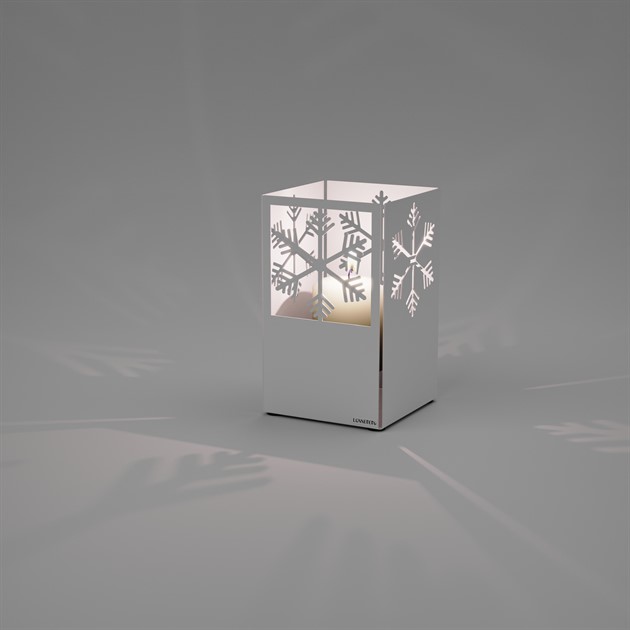Lantern Frost 20 cm white