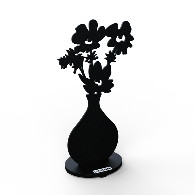 Table Bouquet 20 cm black structure